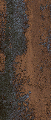 Blackout roller blind for window Rusty sheet metal