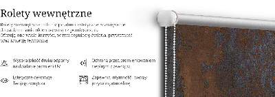 Blackout roller blind for window Rusty sheet metal