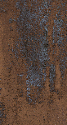 Blackout roller blind for window Rusty sheet metal