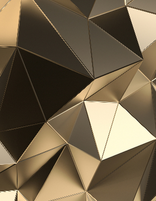 Blackout roller blind Golden triangles