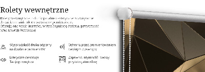 Blackout roller blind Golden triangles