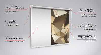 Blackout roller blind Golden triangles