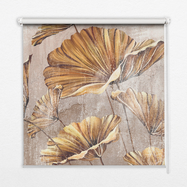 Fabric roller blind for window Plants