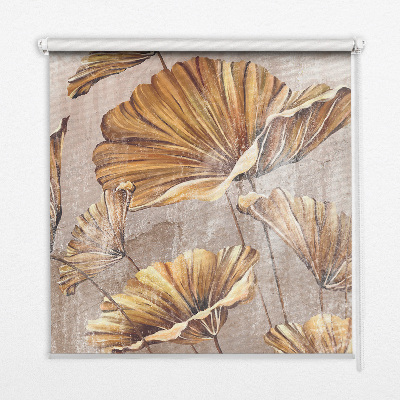 Fabric roller blind for window Plants