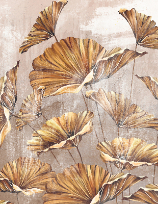 Fabric roller blind for window Plants