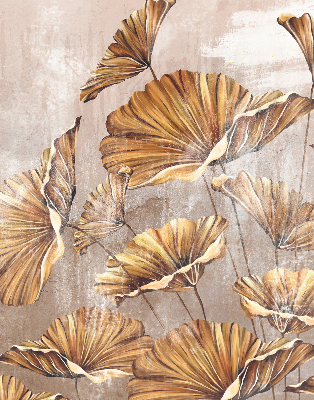 Fabric roller blind for window Plants