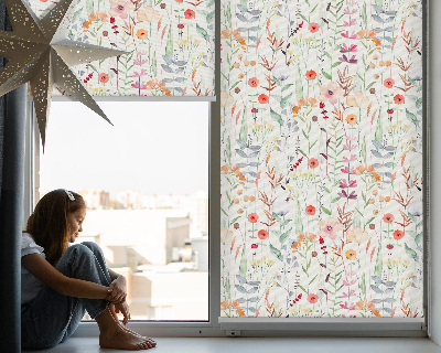Blackout roller blind Colorful flowers