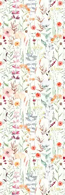 Blackout roller blind colorful flowers pattern