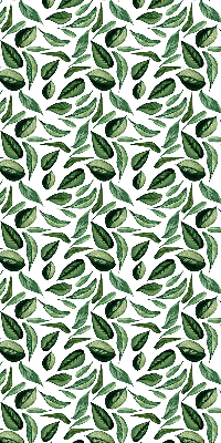 Fabric roller blind for window Leaves falling from trees