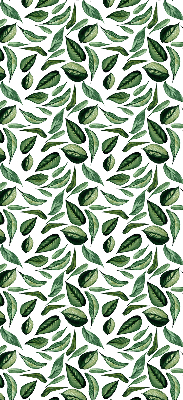 Fabric roller blind for window Leaves falling from trees