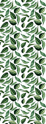 Fabric roller blind for window Leaves falling from trees