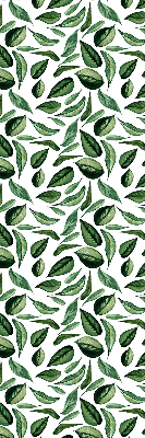 Fabric roller blind for window Leaves falling from trees