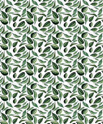 Fabric roller blind for window with a falling leaves pattern