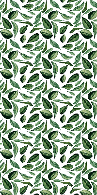 Fabric roller blind for window with a falling leaves pattern