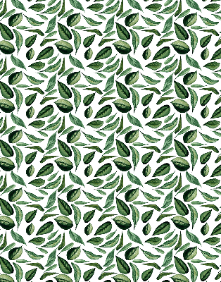 Fabric roller blind for window Leaves falling from trees