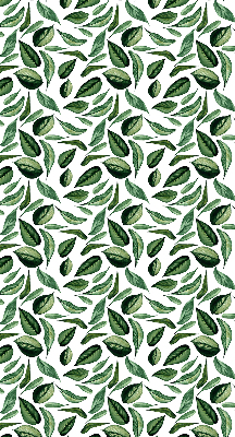 Fabric roller blind for window with a falling leaves pattern