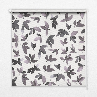 Blackout roller blind Dark pink leaves