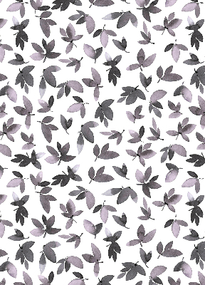 Blackout roller blind Dark pink leaves