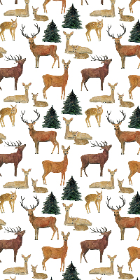 Blackout roller blind for window Deer and roe deer