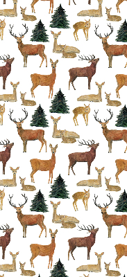 Blackout roller blind for window Deer and roe deer