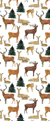 Blackout roller blind for window Deer and roe deer
