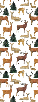 Blackout roller blind for window Deer and roe deer