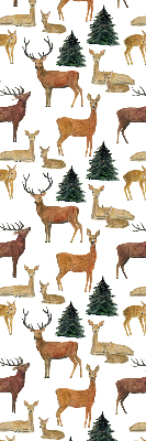 Blackout roller blind for window Deer and roe deer