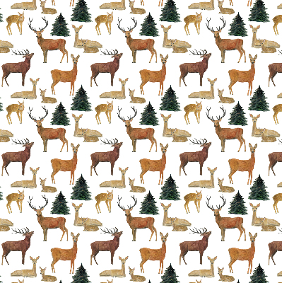 Blackout roller blind for window Deer and roe deer