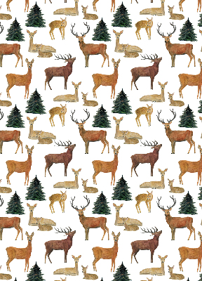 Blackout roller blind for window Deer and roe deer