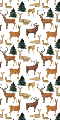 Blackout roller blind for window Deer and roe deer
