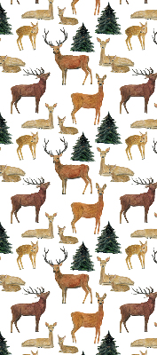 Blackout roller blind for window Deer and roe deer