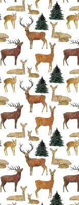Blackout roller blind deer and roe deer print