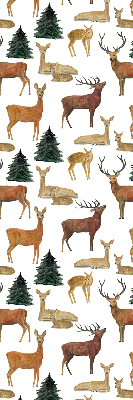 Blackout roller blind for window Deer and roe deer