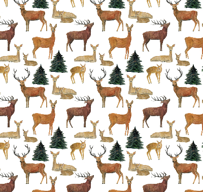 Blackout roller blind for window Deer and roe deer