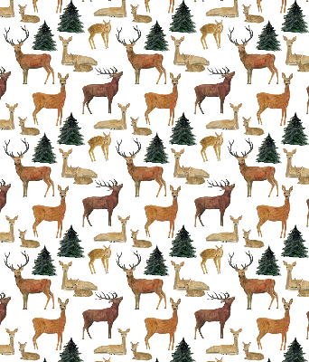 Blackout roller blind for window Deer and roe deer