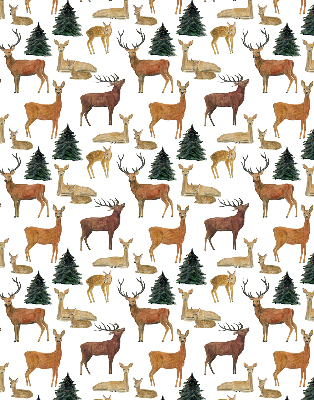 Blackout roller blind for window Deer and roe deer