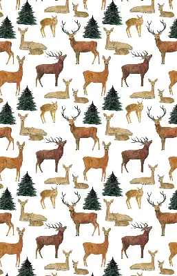 Blackout roller blind deer and roe deer print