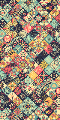 Blackout roller blind Colorful tiles