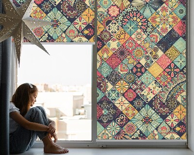 Blackout roller blind Colorful tiles