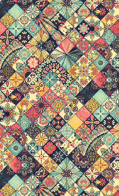 Blackout roller blind Colorful tiles