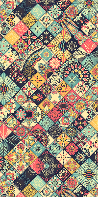 Blackout roller blind Colorful tiles