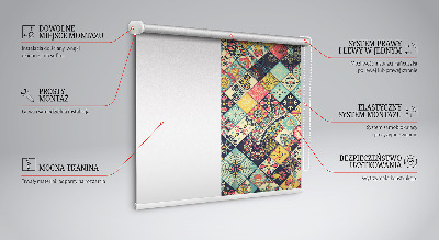 Blackout roller blind Colorful tiles