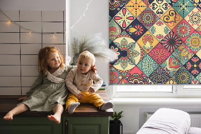 Blackout roller blind Colorful tiles