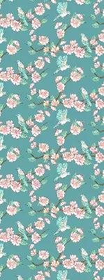 Blackout roller blind for window birds among the branches design