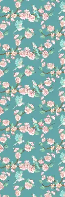 Blackout roller blind for window birds among the branches design