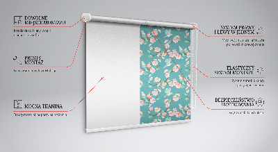Blackout roller blind for window Birds among the branches