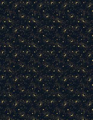 Blackout roller blind for window Moon and stars