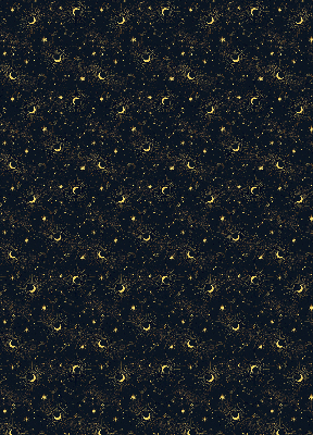 Blackout roller blind for window Moon and stars