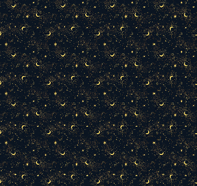 Blackout roller blind for window Moon and stars