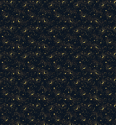 Blackout roller blind for window Moon and stars